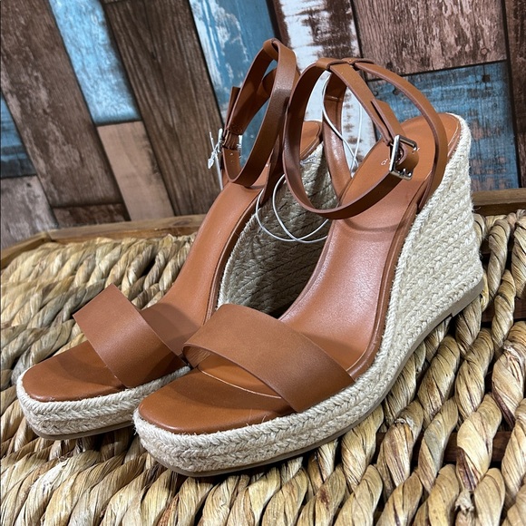 a new day Shoes - A new day 7 Brown Strappy Wedge Sandals